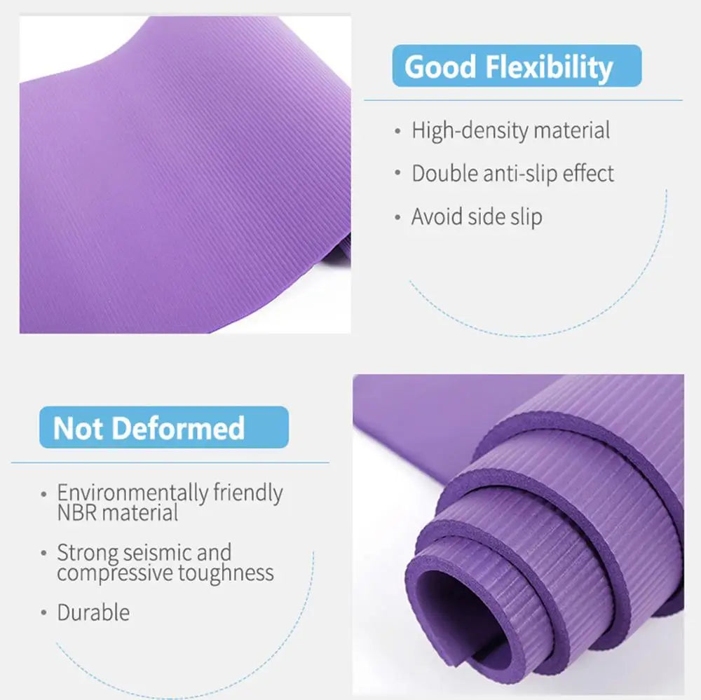 NNEOBA Non-Slip NBR Yoga Mat with Position Line